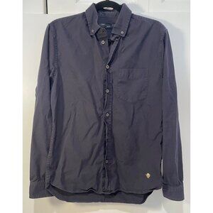 Vtg Y2K Marc by Marc Jacobs Womens Navy Button Down Shirt‎ Size S Preppy Luxury